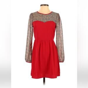 Peppermint fit and flare long sleeved‎ dress, size med
